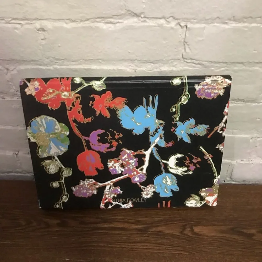 Cynthia Rowley Black and Gold Floral Accordion File Folder